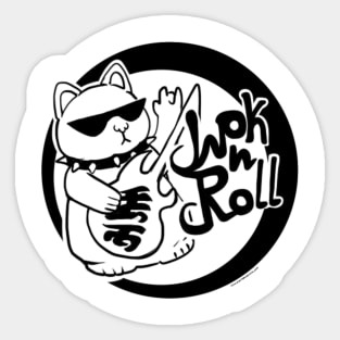 Wok n Roll (Black) Sticker